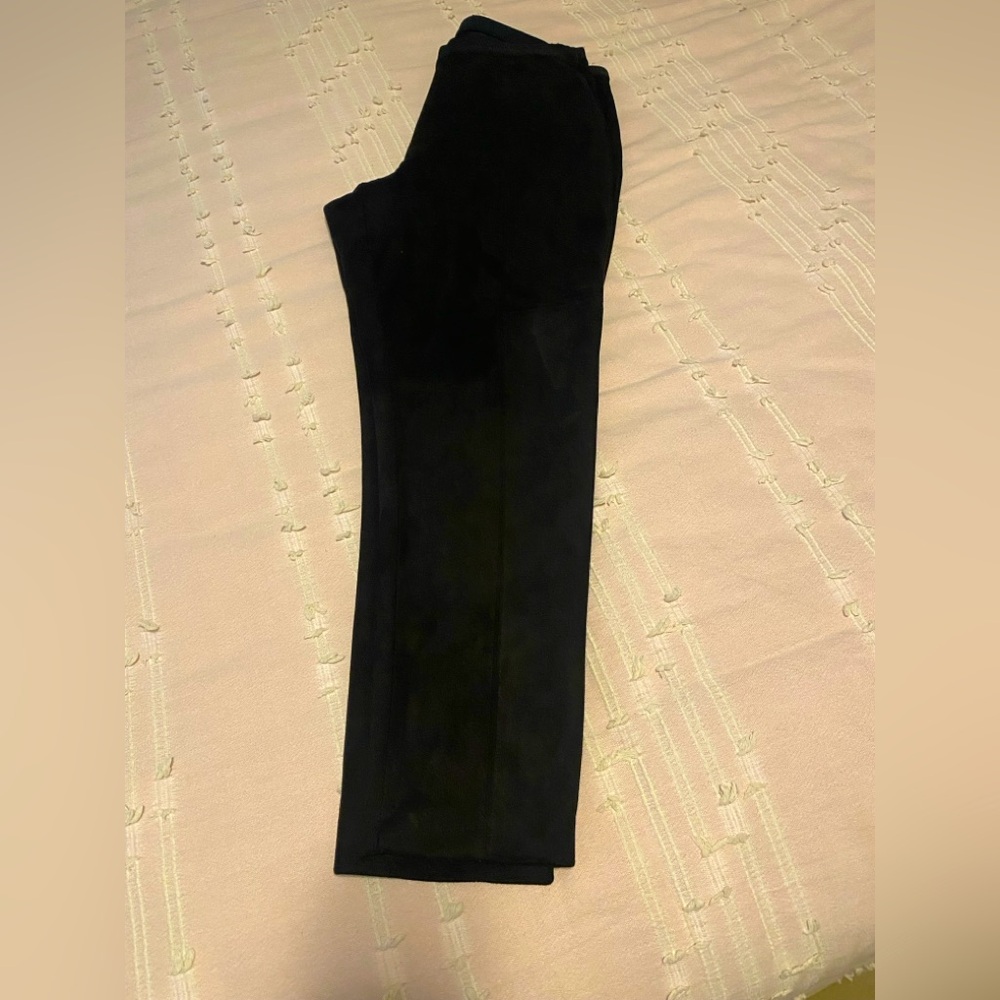 Faux suede black dress pants. Never worn or washed.